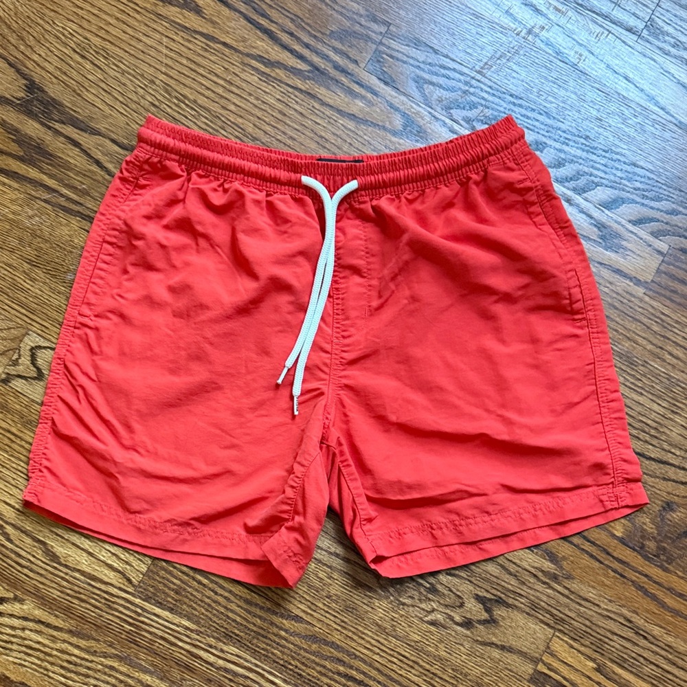 RSQ Bright Red Swim Trunks